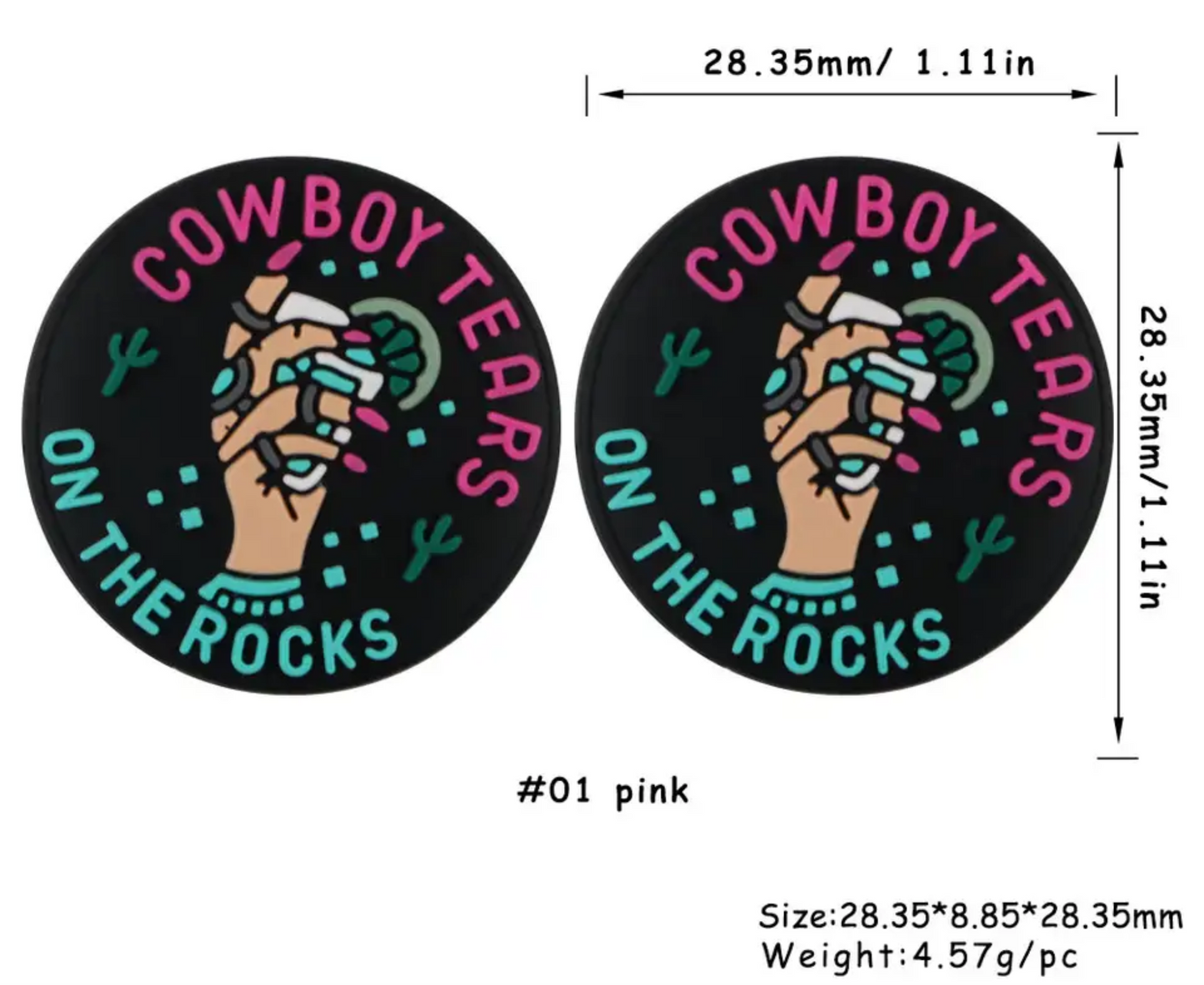 Cowboy tears focal bead