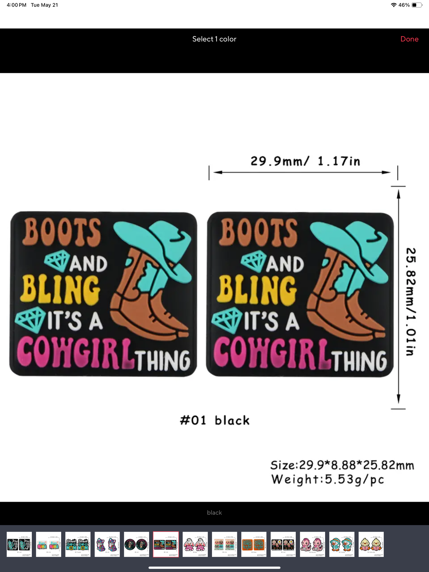Cowgirl country focal beads