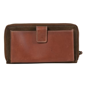COWHIDE BENTLEY WALLET - BUCK STITCHING