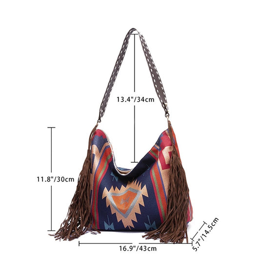 Western fringe overnight bag