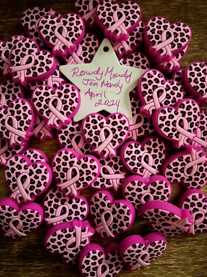 Leopard pink ribbon