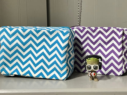 Chevron pattern cosmetic case