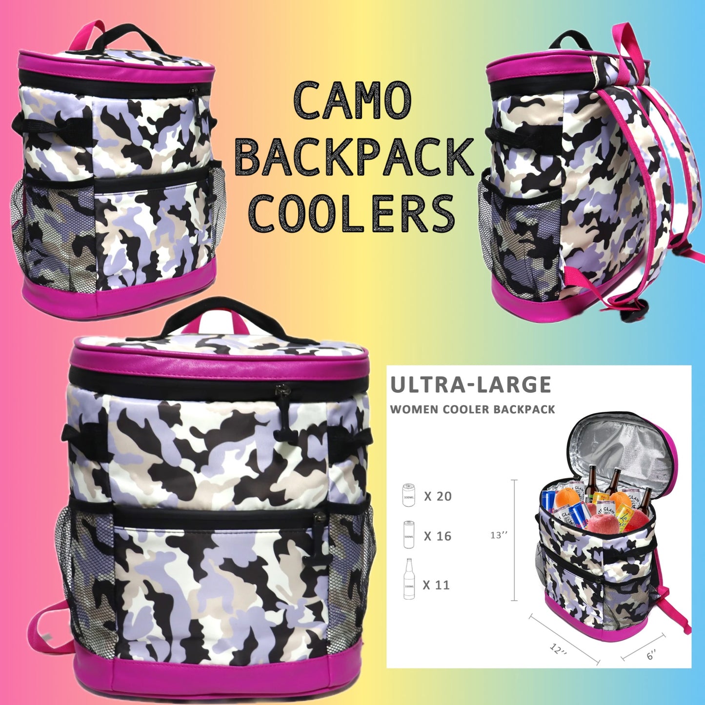 Large backpack coolers