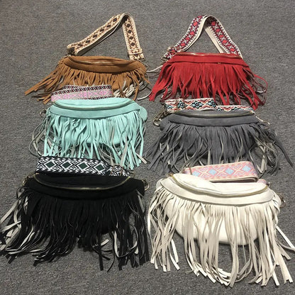 Removable fringe sling/bum bags