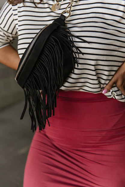 Removable fringe sling/bum bags