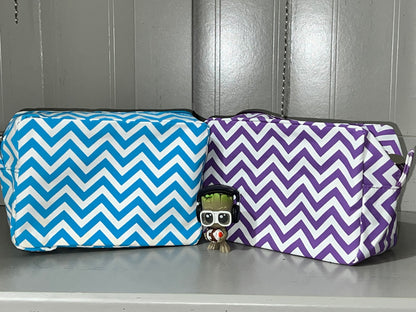 Chevron pattern cosmetic case