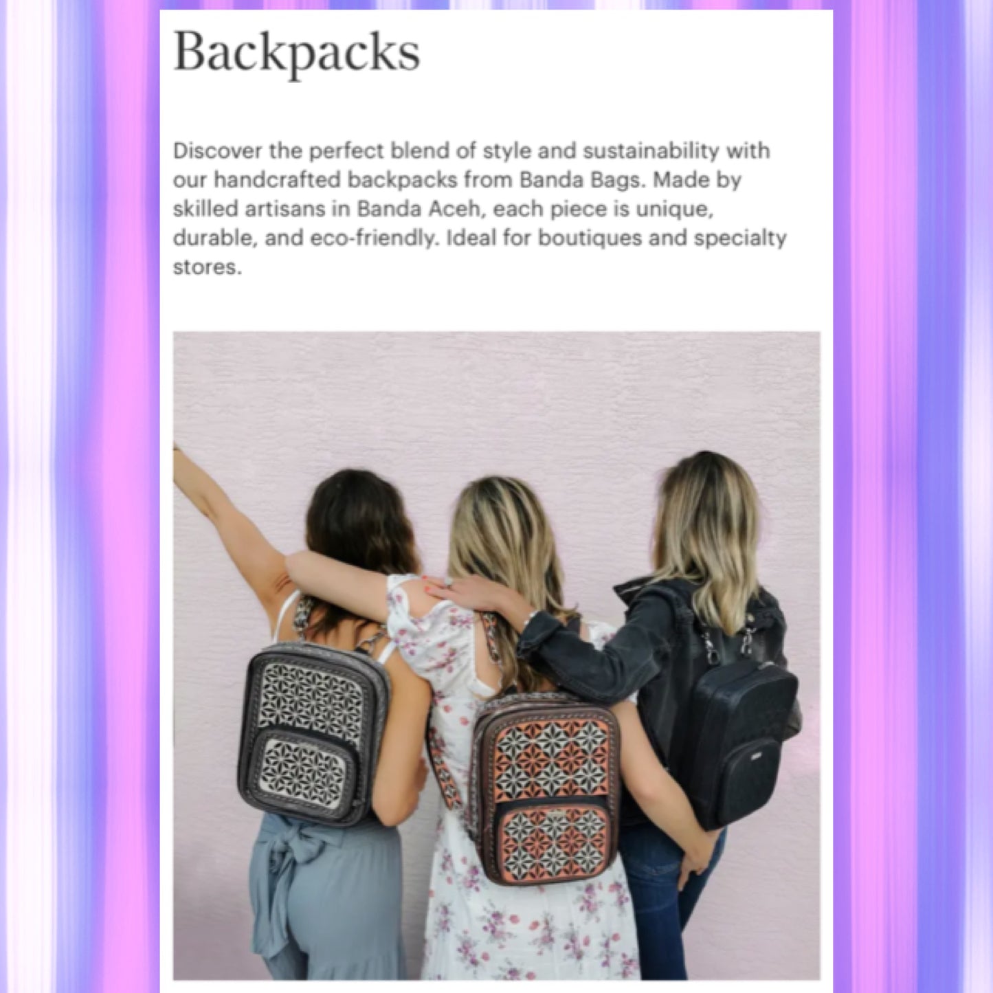 Banda Bags back packs