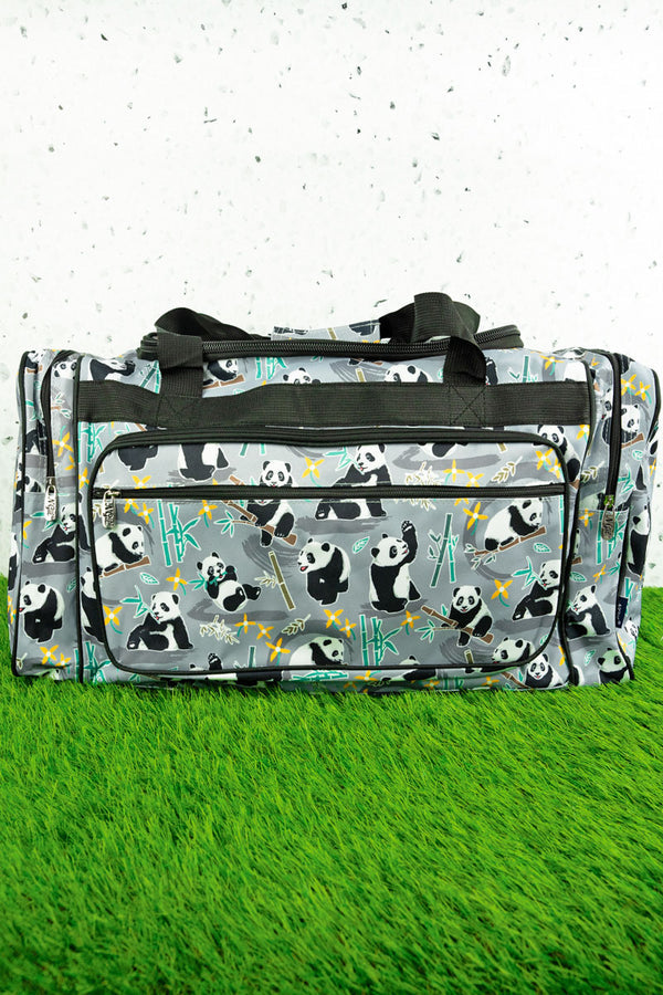 Printed duffel bags