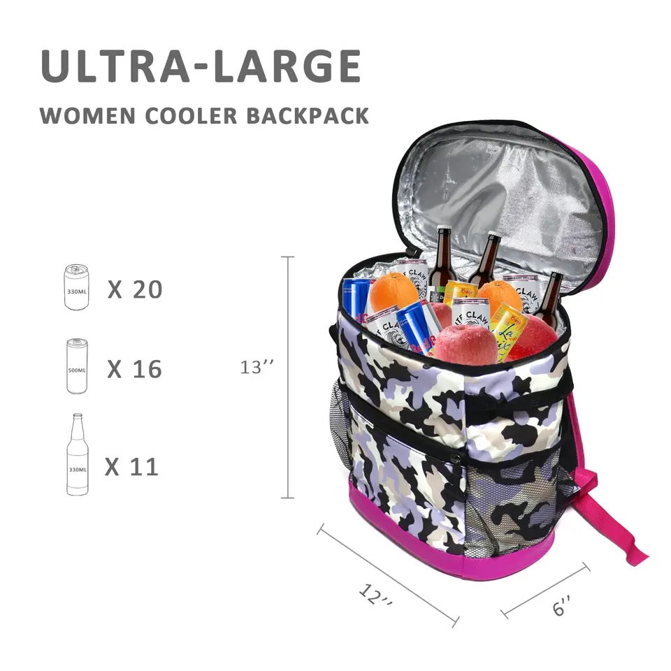 Printed cooler backpacks