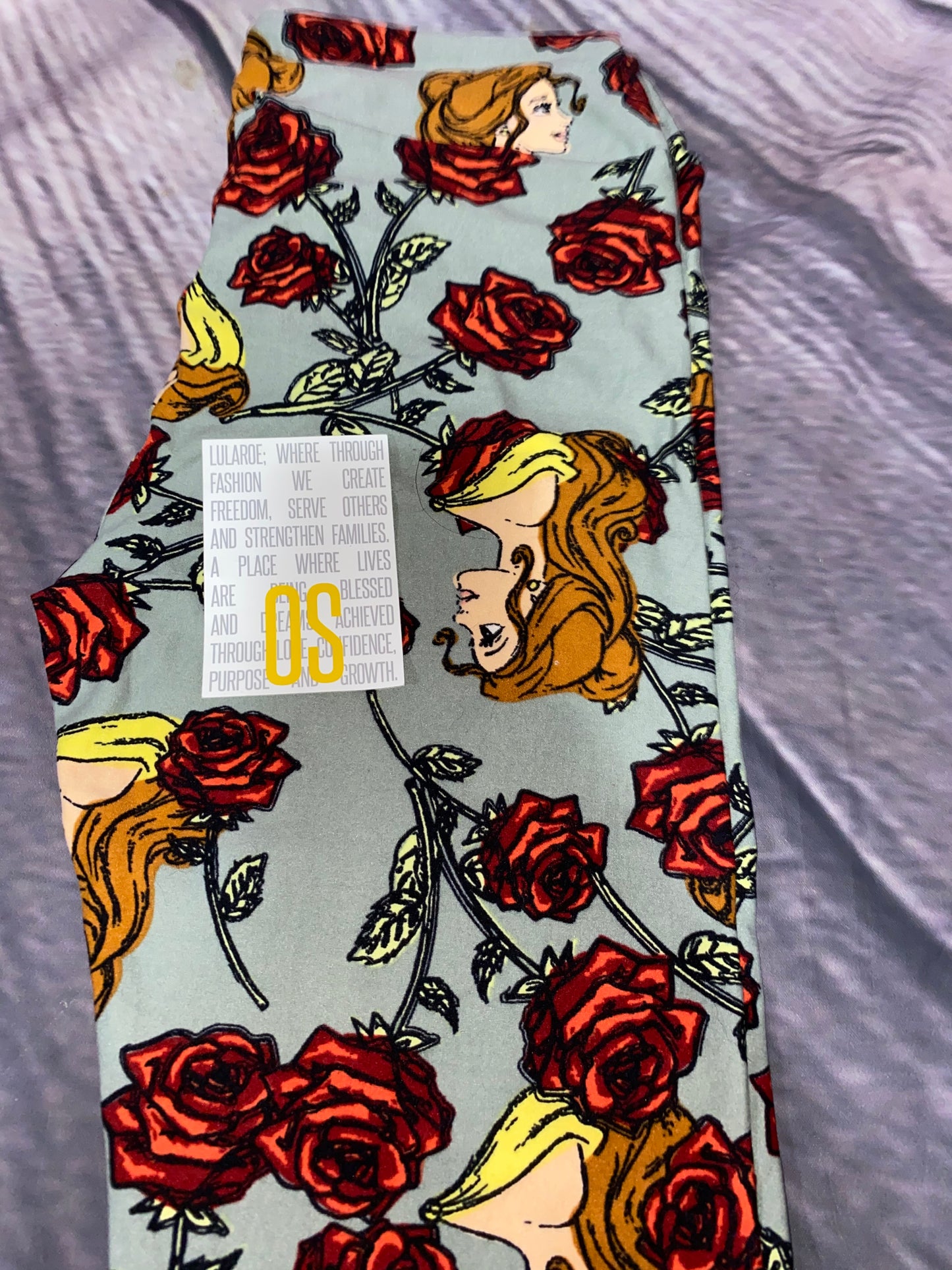 Lularoe Disney Belle OS leggings