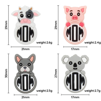 Mom print animal beads