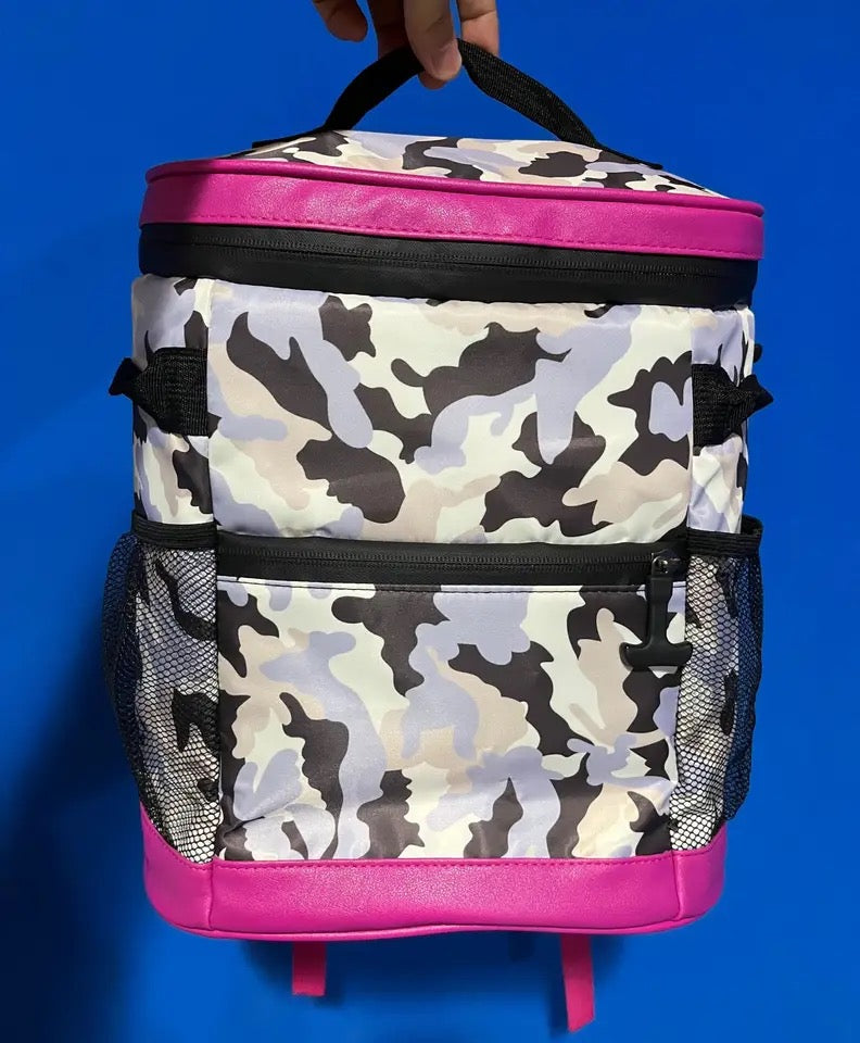 Printed cooler backpacks