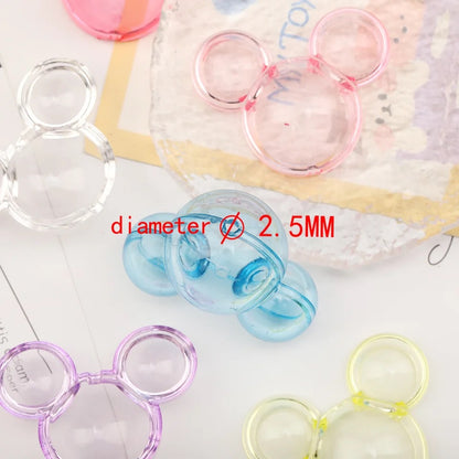 Mouse ear bubble beads 38*48MM colors randomly selected