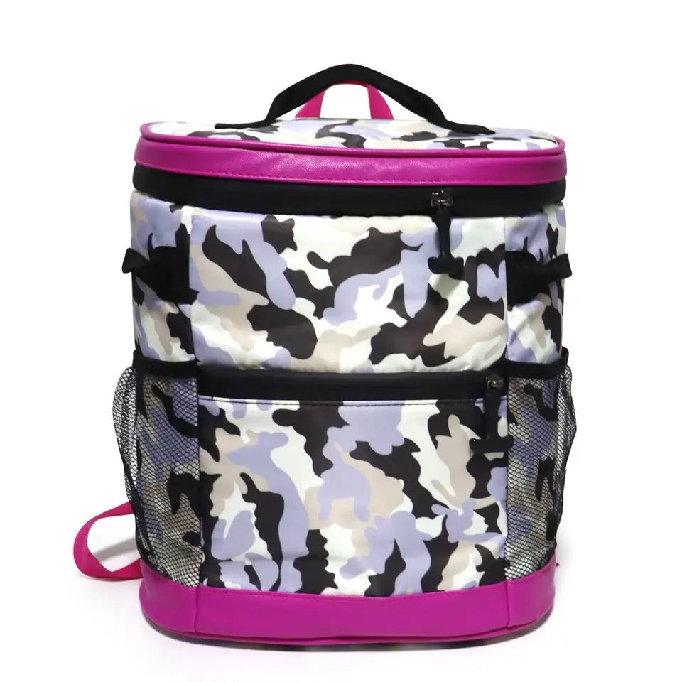 Printed cooler backpacks