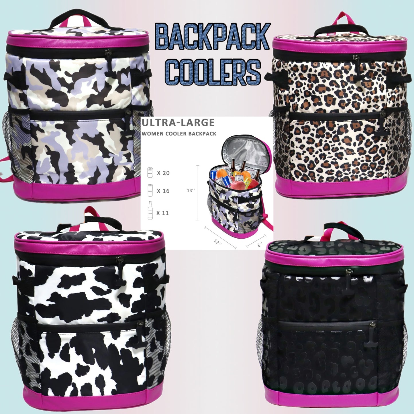 Large backpack coolers