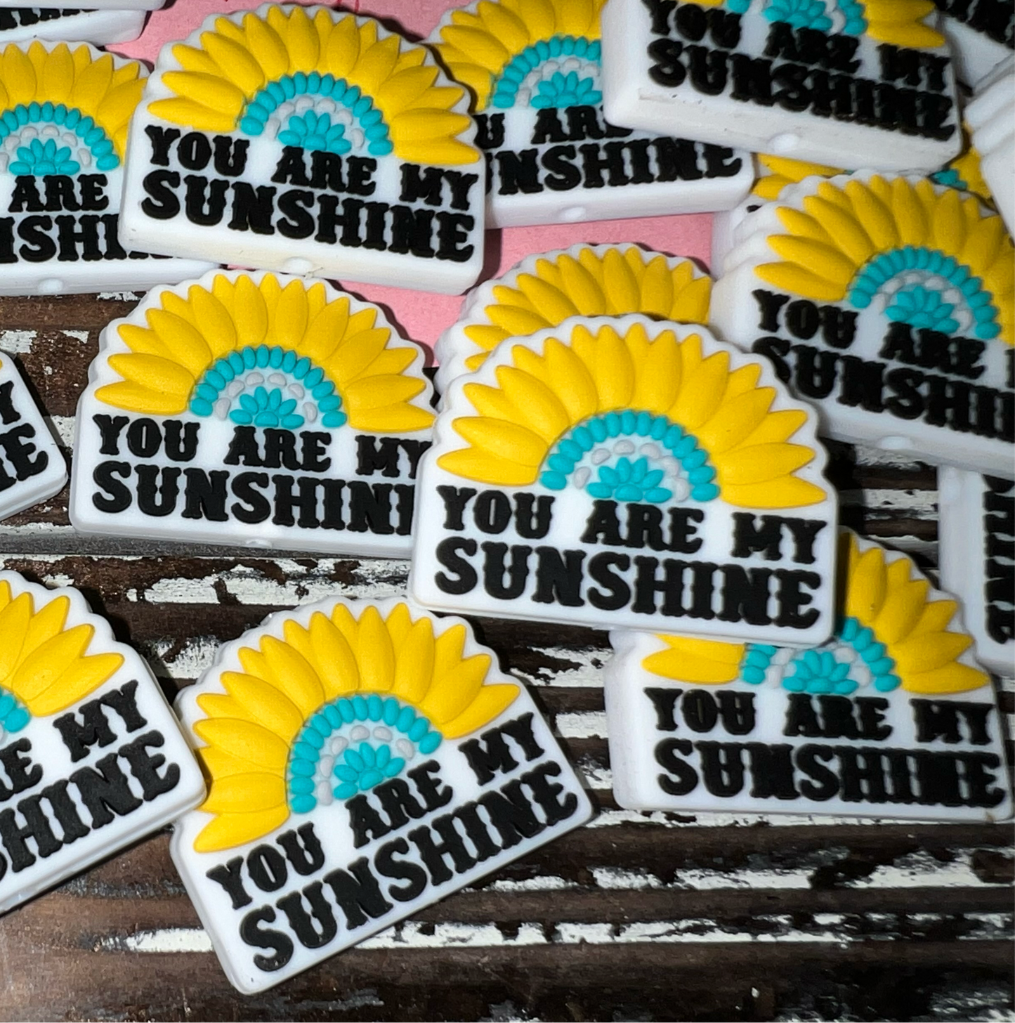 You are my sunshine sunflower focal beads