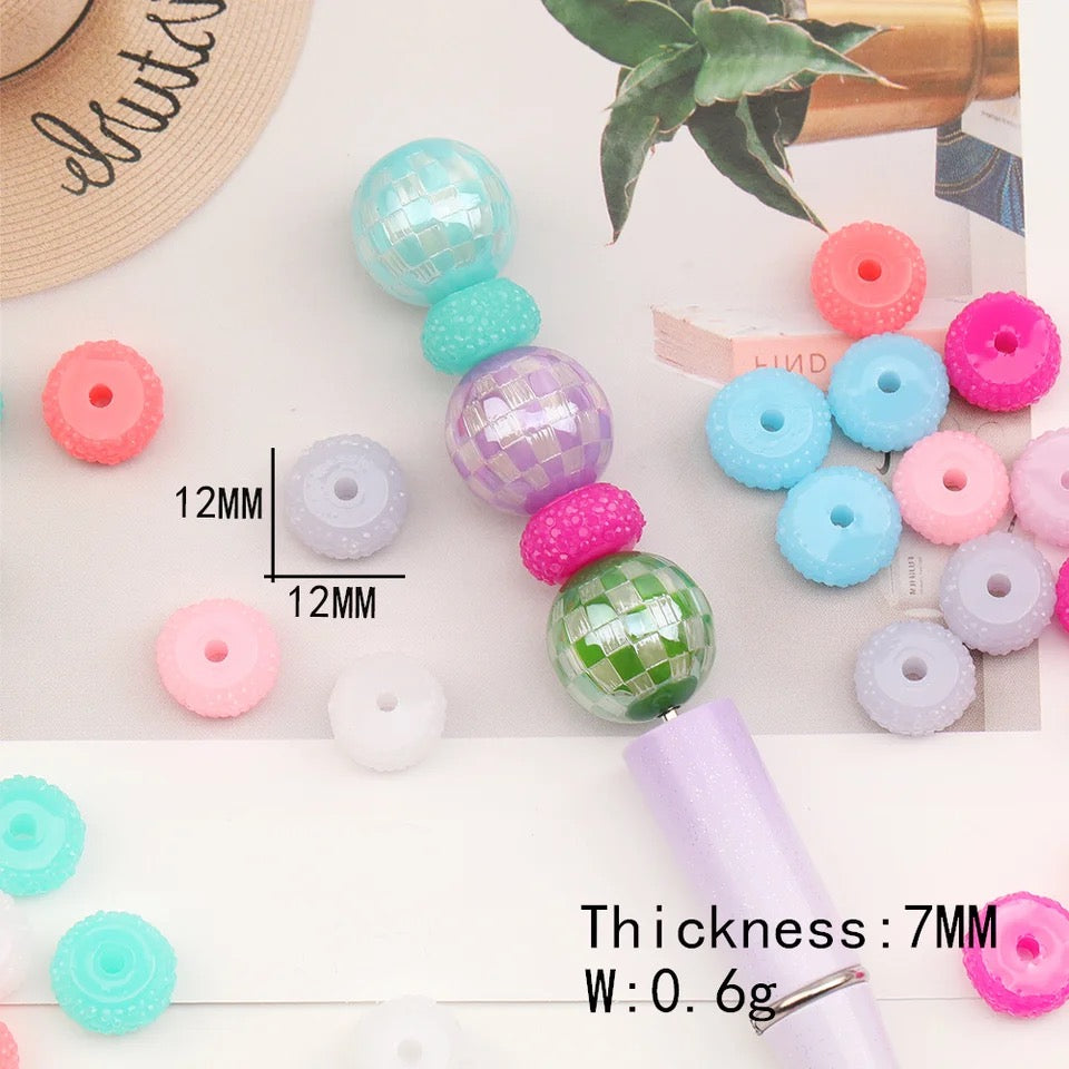 12*12MM Spacer Beads Rhinestone Effect Resin Bead