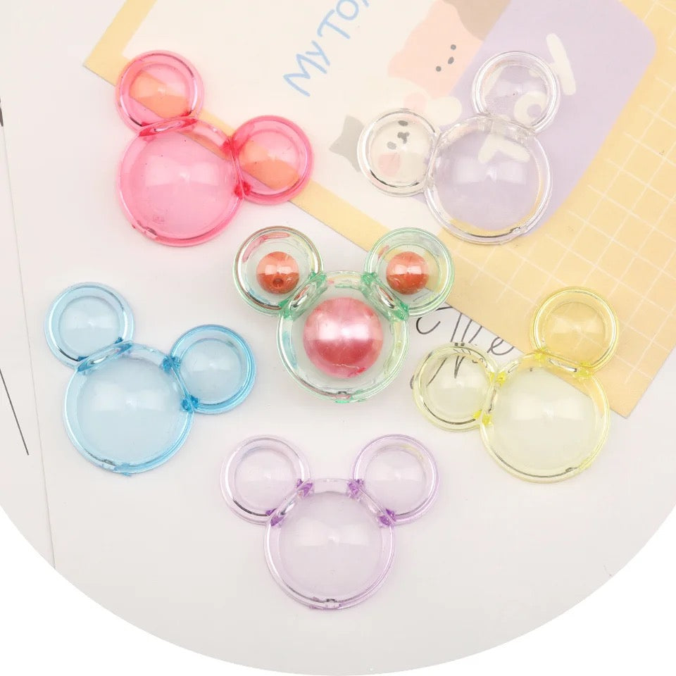 Mouse ear bubble beads 38*48MM colors randomly selected