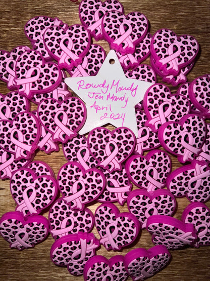 Leopard pink ribbon