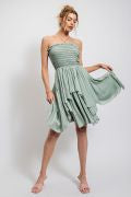 ADJUSTABLE TUBE RUFFLE DRESS OR SKIRT