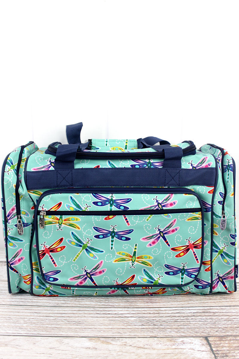 Printed duffel bags