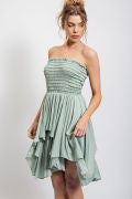 ADJUSTABLE TUBE RUFFLE DRESS OR SKIRT