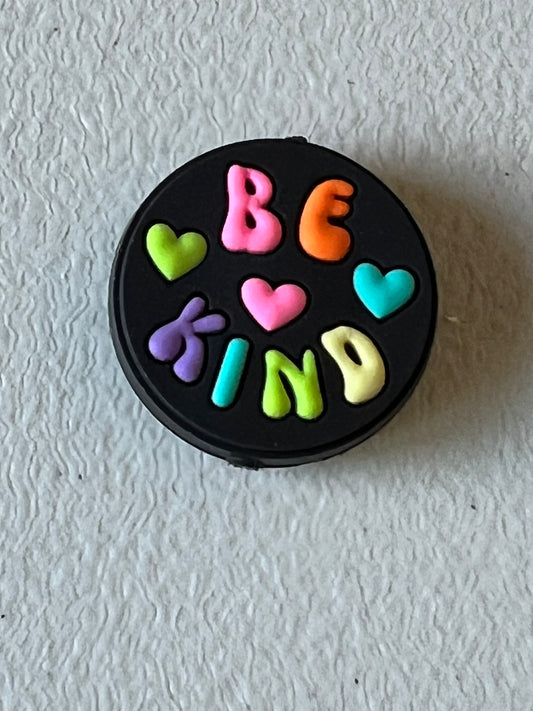 BE KIND BLACK SILICONE BEADS