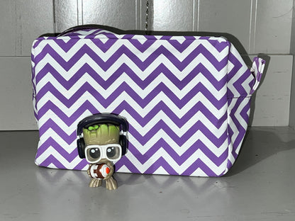 Chevron pattern cosmetic case