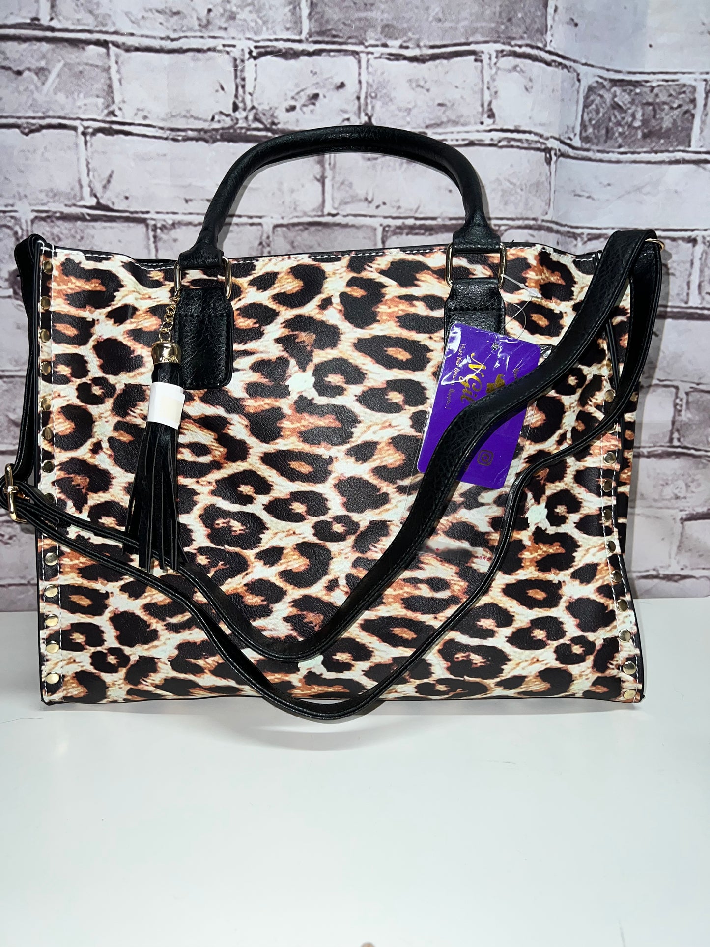 2 piece leopard print premium bag set