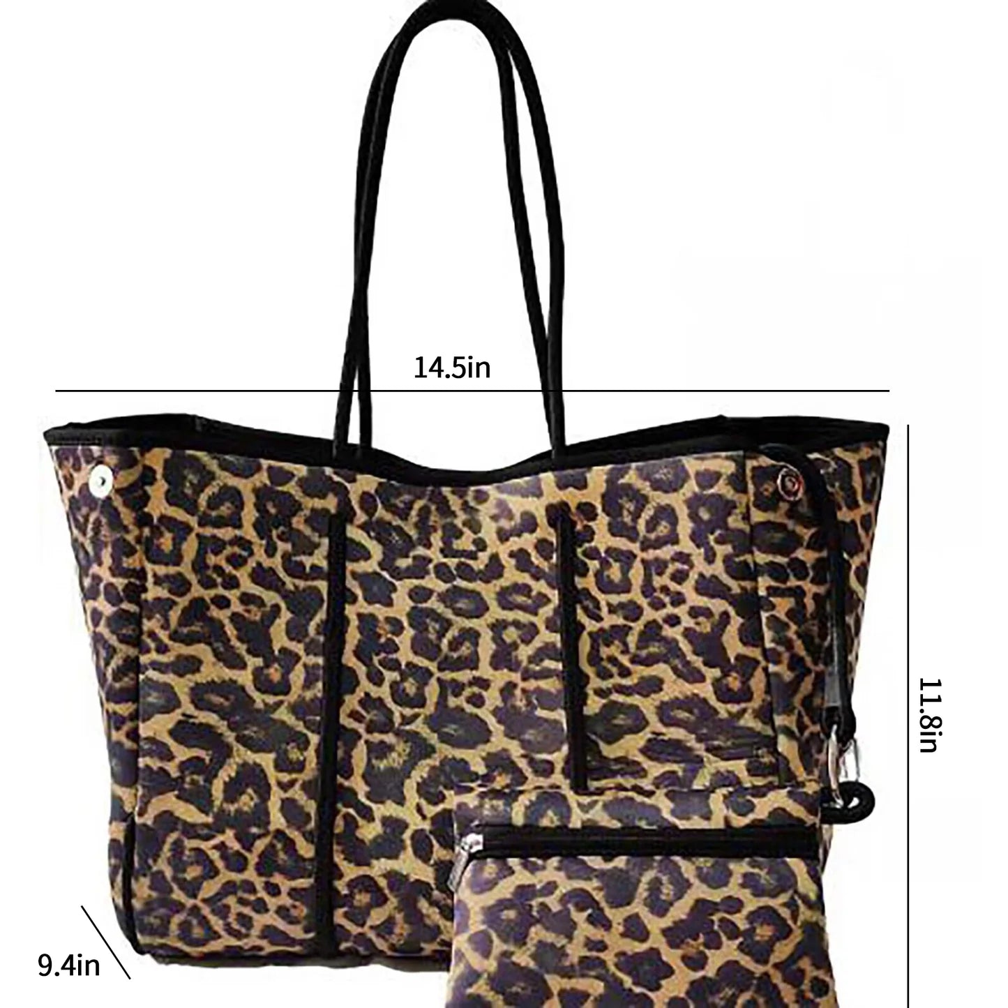 Large neoprene 2 piece beach bag