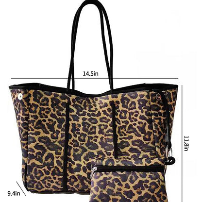 Large neoprene 2 piece beach bag