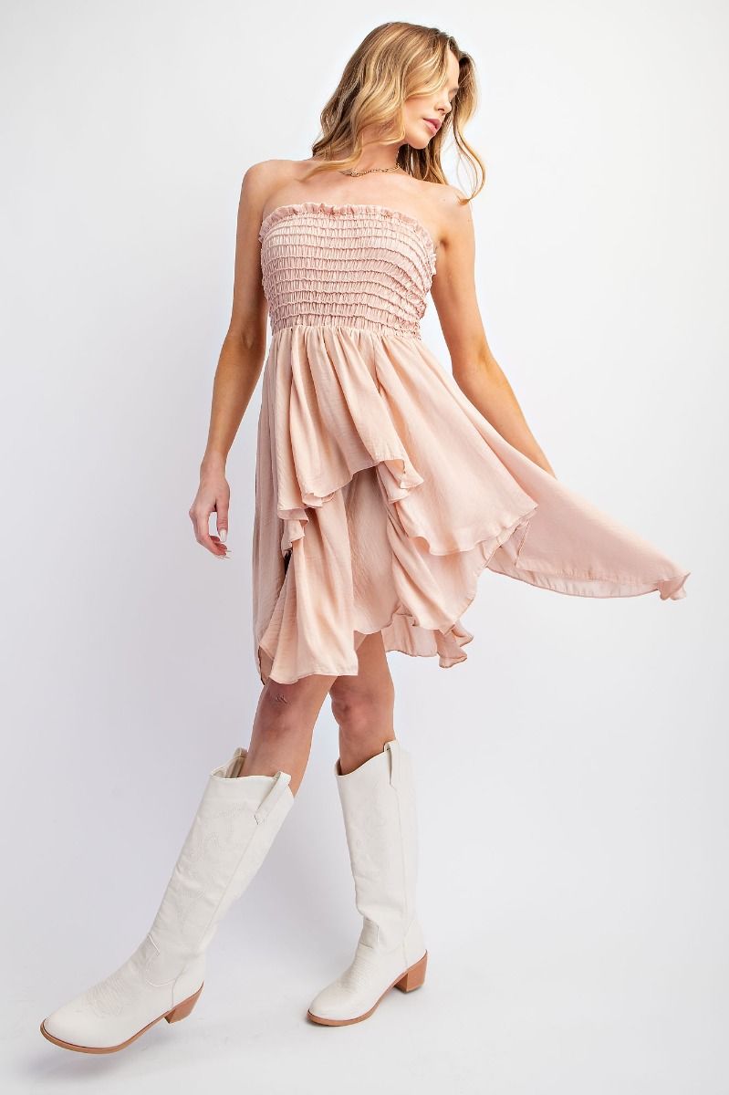 ADJUSTABLE TUBE RUFFLE DRESS OR SKIRT