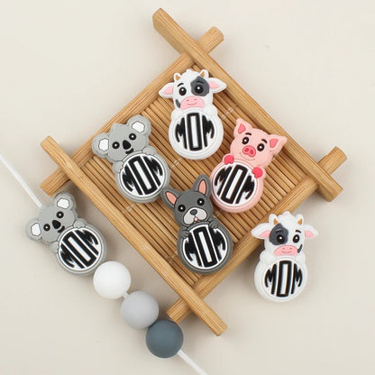 Mom print animal beads