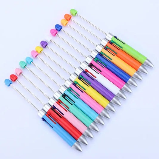 Multi color ink ball point Beadable pens